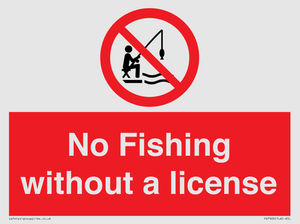 No Fishing without a license